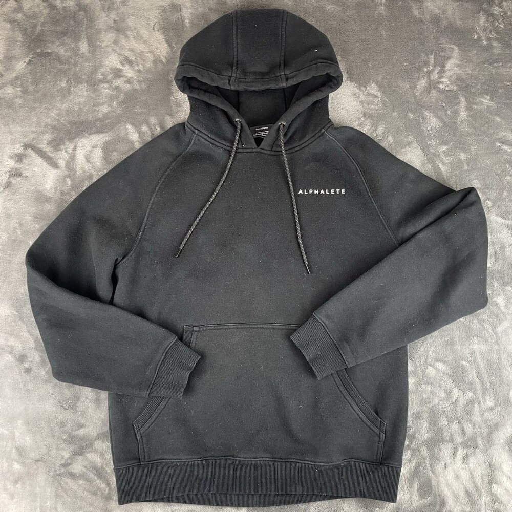 Alphalete “Proud But Never Satisfied” Black Hoodie Size M
